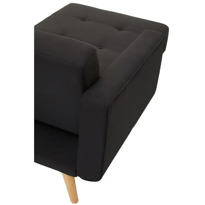 Hansa Hagen Black Large Corner Sofa Bed-JE Retailonline