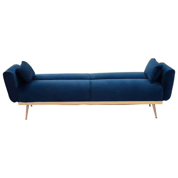 Hatton Dark Blue Velvet Sofa Bed-JE Retailonline