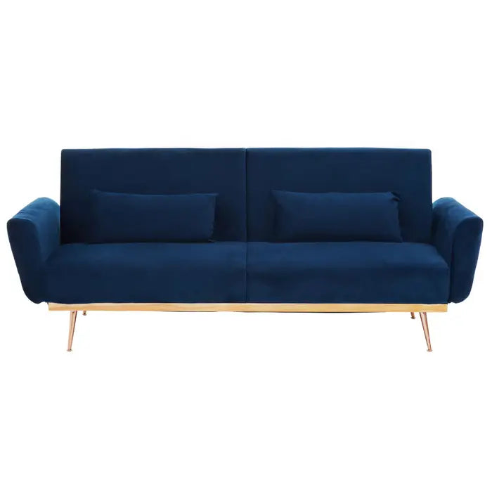 Hatton Dark Blue Velvet Sofa Bed-JE Retailonline