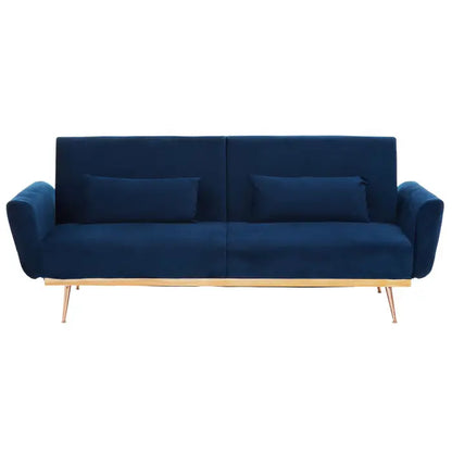 Hatton Dark Blue Velvet Sofa Bed-JE Retailonline