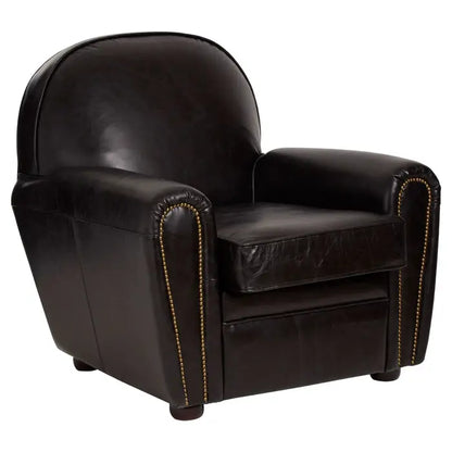 Black Victor Black Leather Classic Armchair