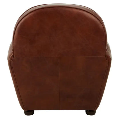 Saddle Brown Victor Coffee Leather Classic Armchair