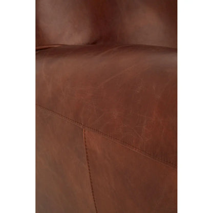 Saddle Brown Victor Coffee Leather Classic Armchair