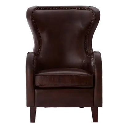 Black Victor Dark Coffee Leather Armchair