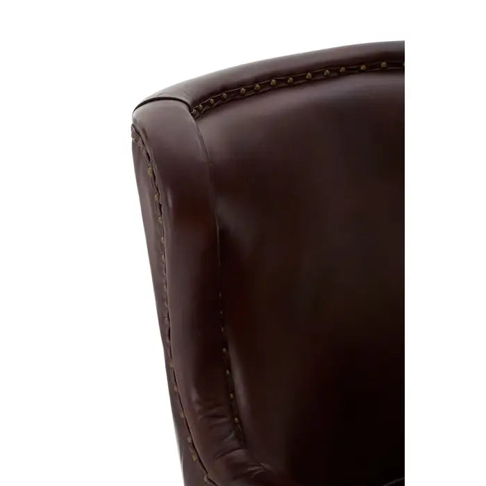 Black Victor Dark Coffee Leather Armchair