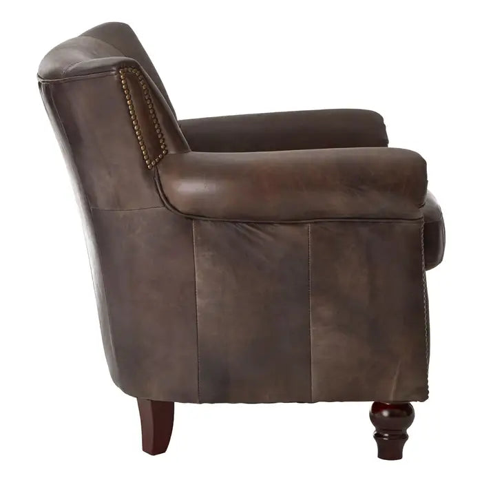 Dark Slate Gray Victor Dark Grey Scroll Armchair