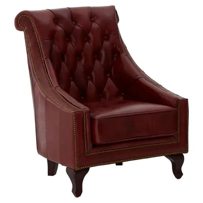 Red Leather Victor Armchair