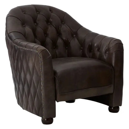 Victor Grey Leather Classic Armchair