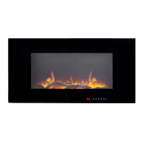 Black Azurite 127 cm - Wall-mounted Electric Fireplace