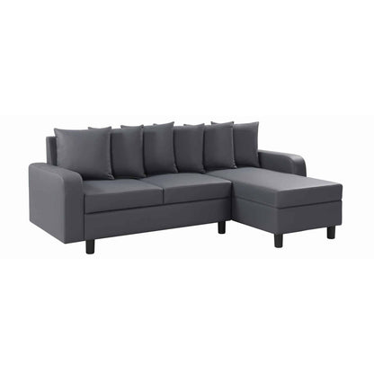 Civic Chase Sofa Leather Aire Grey