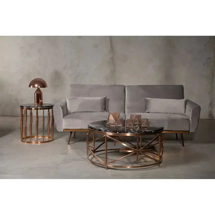 Grey Velvet Sofa Bed | Grey Sofa Bed | J&E Retailonline