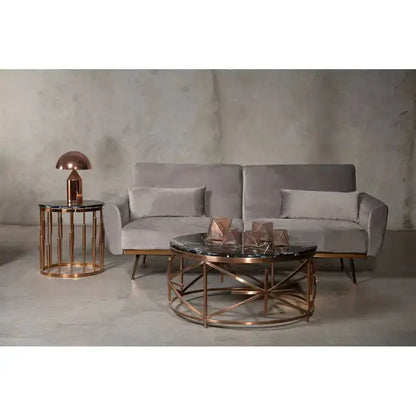 Grey Velvet Sofa Bed | Grey Sofa Bed | J&E Retailonline