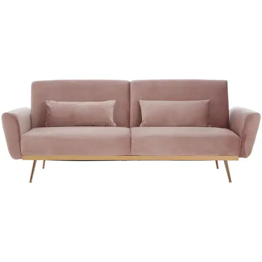 Pink Velvet Sofa Bed | Pink Sofa Bed | J&E Retailonline