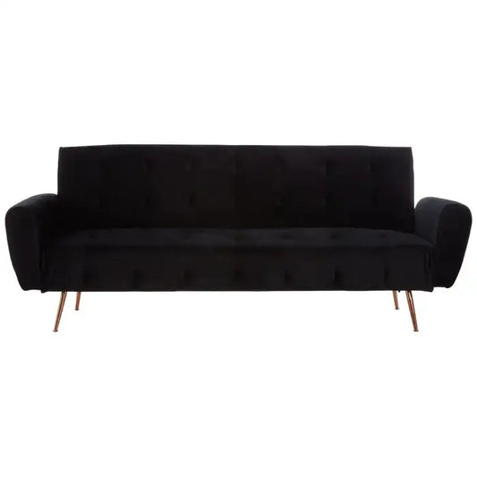 Black Velvet Sofa Bed | Black Sofa Bed | J&E Retailonline