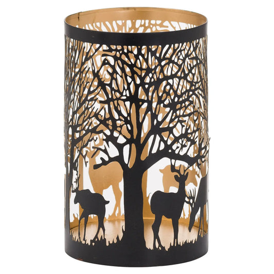 Dark Slate Gray Large Glowray Stag In Forest Lantern