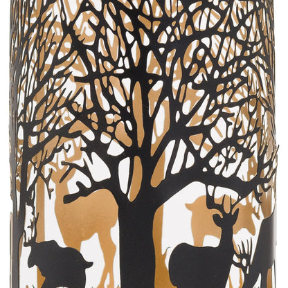 Dark Slate Gray Large Glowray Stag In Forest Lantern