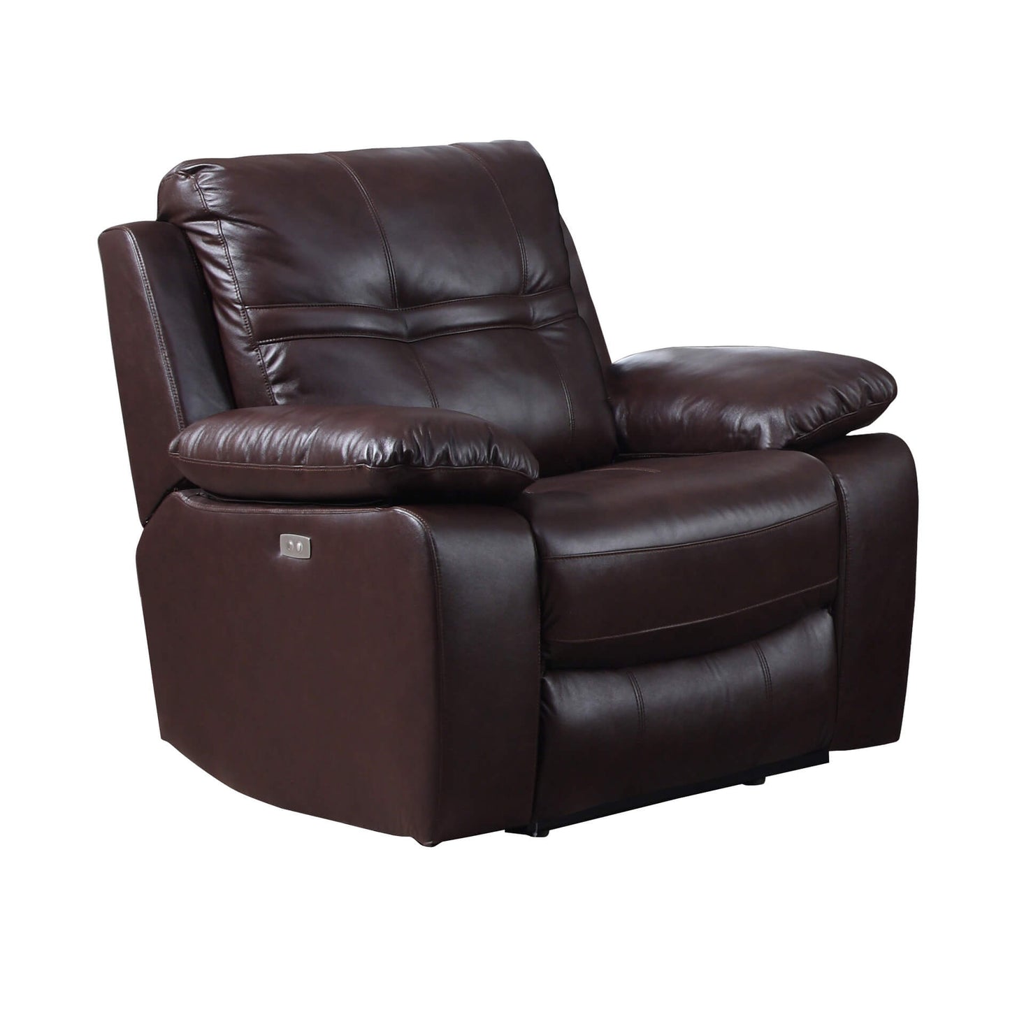 Rockport Power Recliner Leather & PU 1 Seater in Chocolate-JE Retailonline