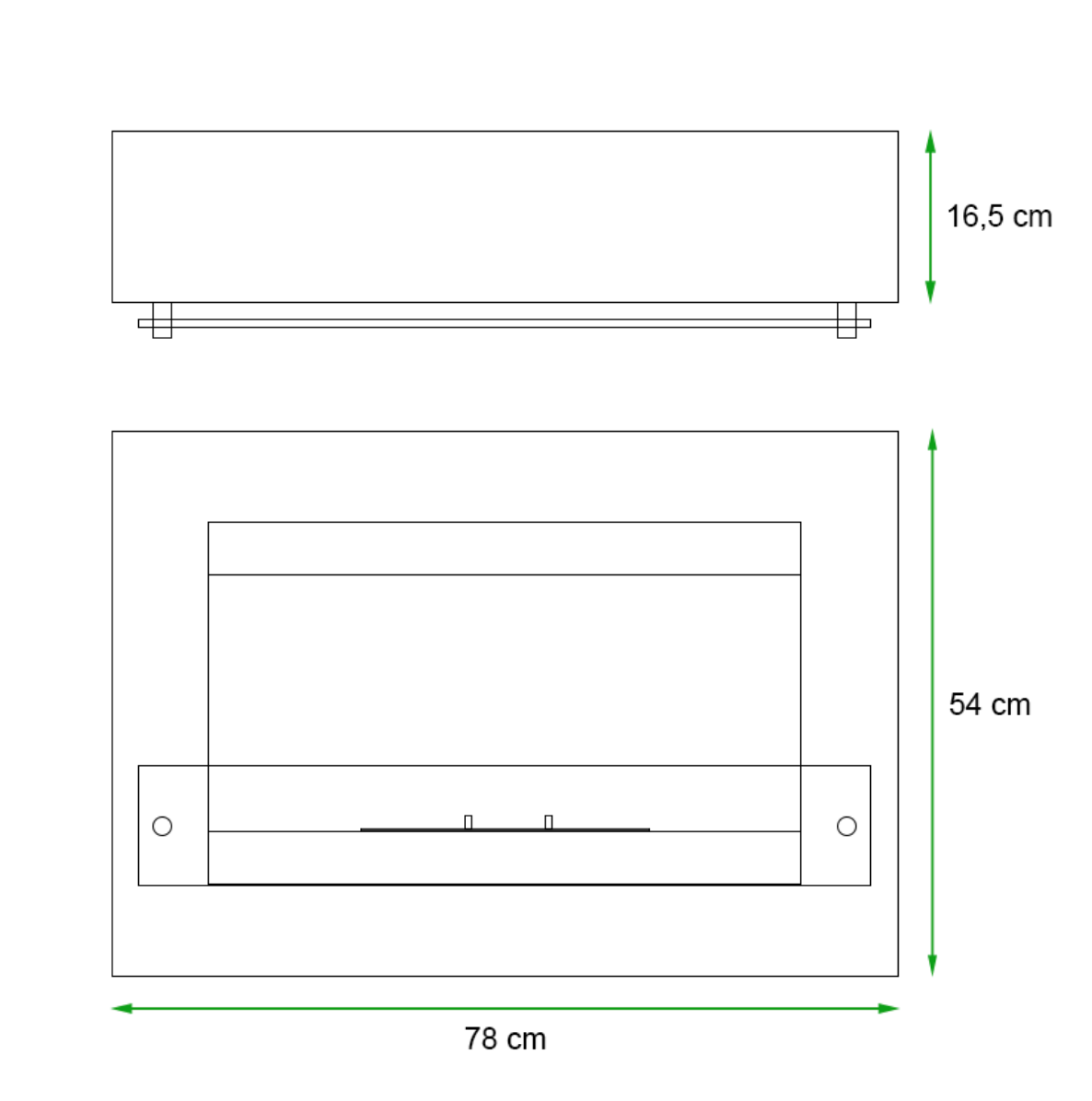 Wall Mounted Biofireplace Nebraska White-JE Retailonline