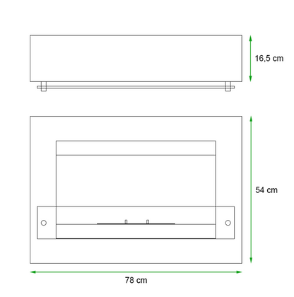 Wall Mounted Biofireplace Nebraska White-JE Retailonline