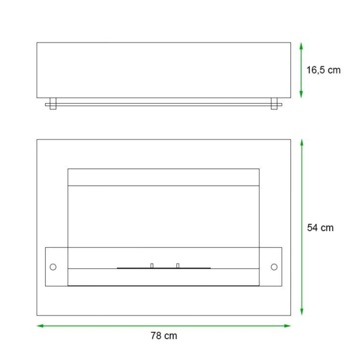 Wall Mounted Biofireplace Nebraska Black-JE Retailonline