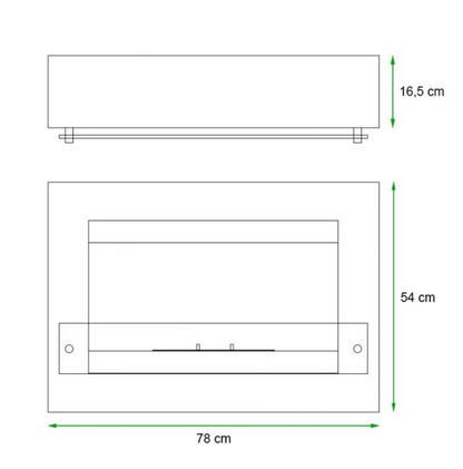 Wall Mounted Biofireplace Nebraska Black-JE Retailonline