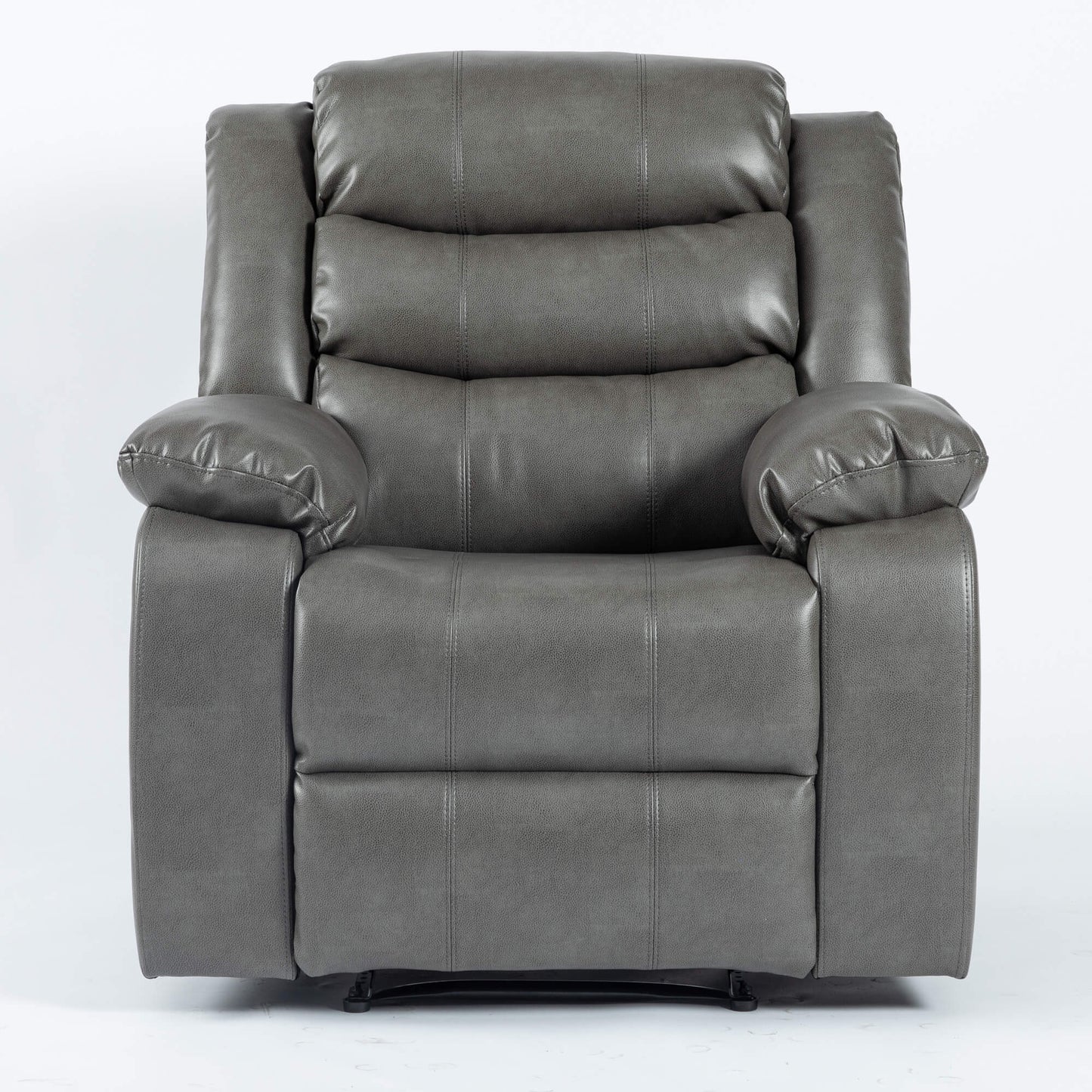 Turin Recliner Leather Aire 1 Seater Grey-JE Retailonline