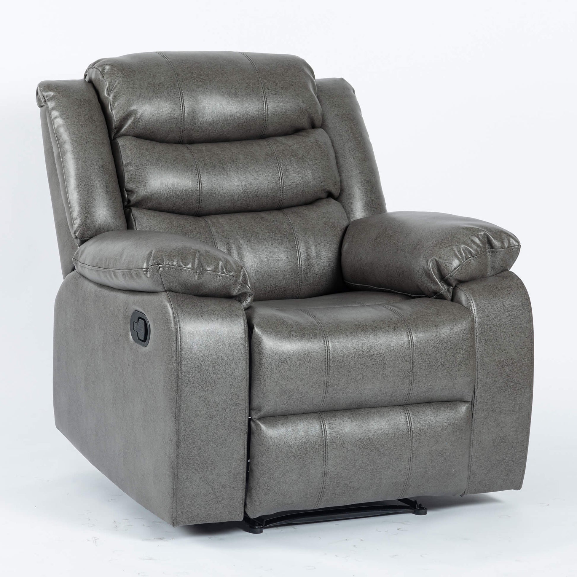 Turin Recliner Leather Aire 1 Seater Grey-JE Retailonline