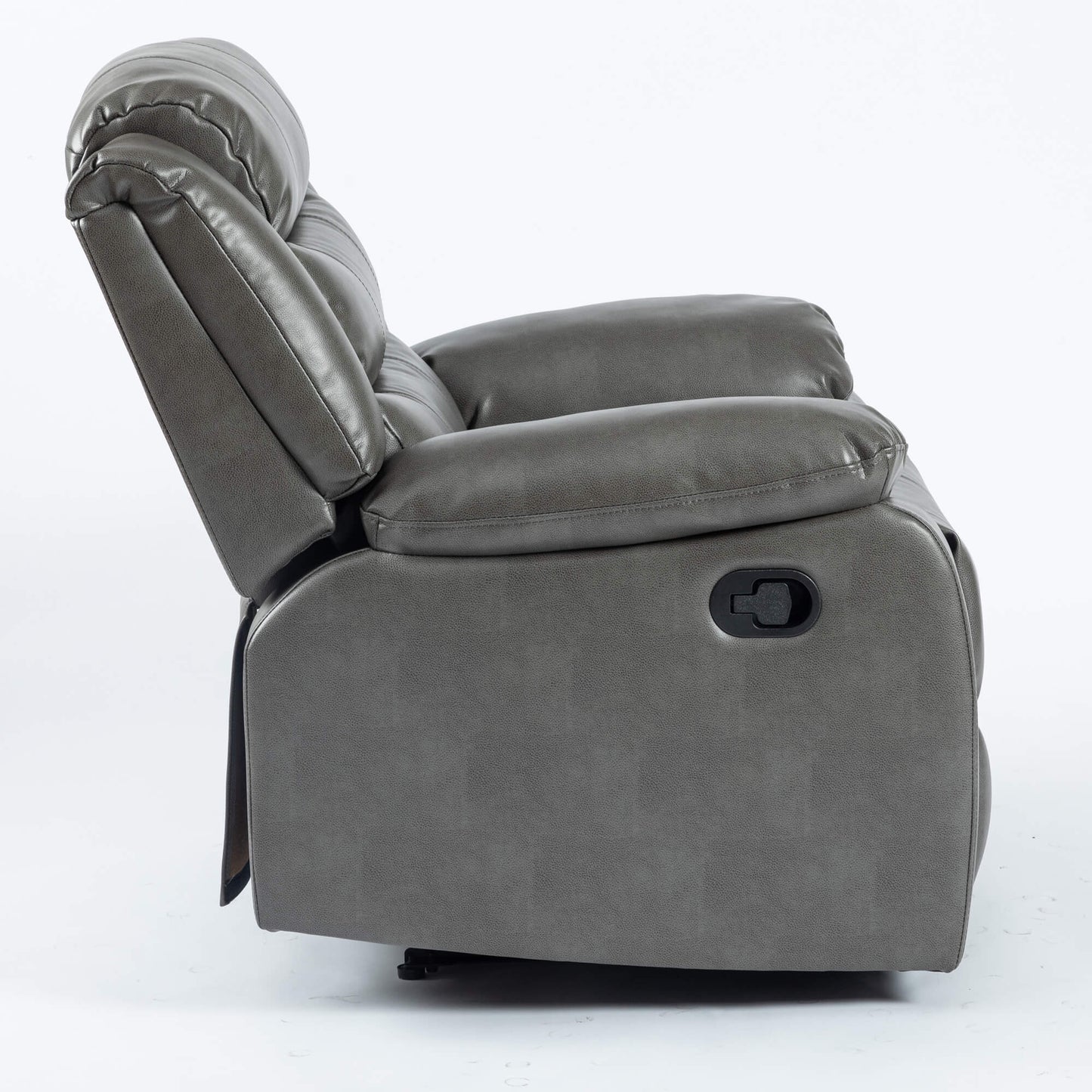 Turin Recliner Leather Aire 1 Seater Grey-JE Retailonline