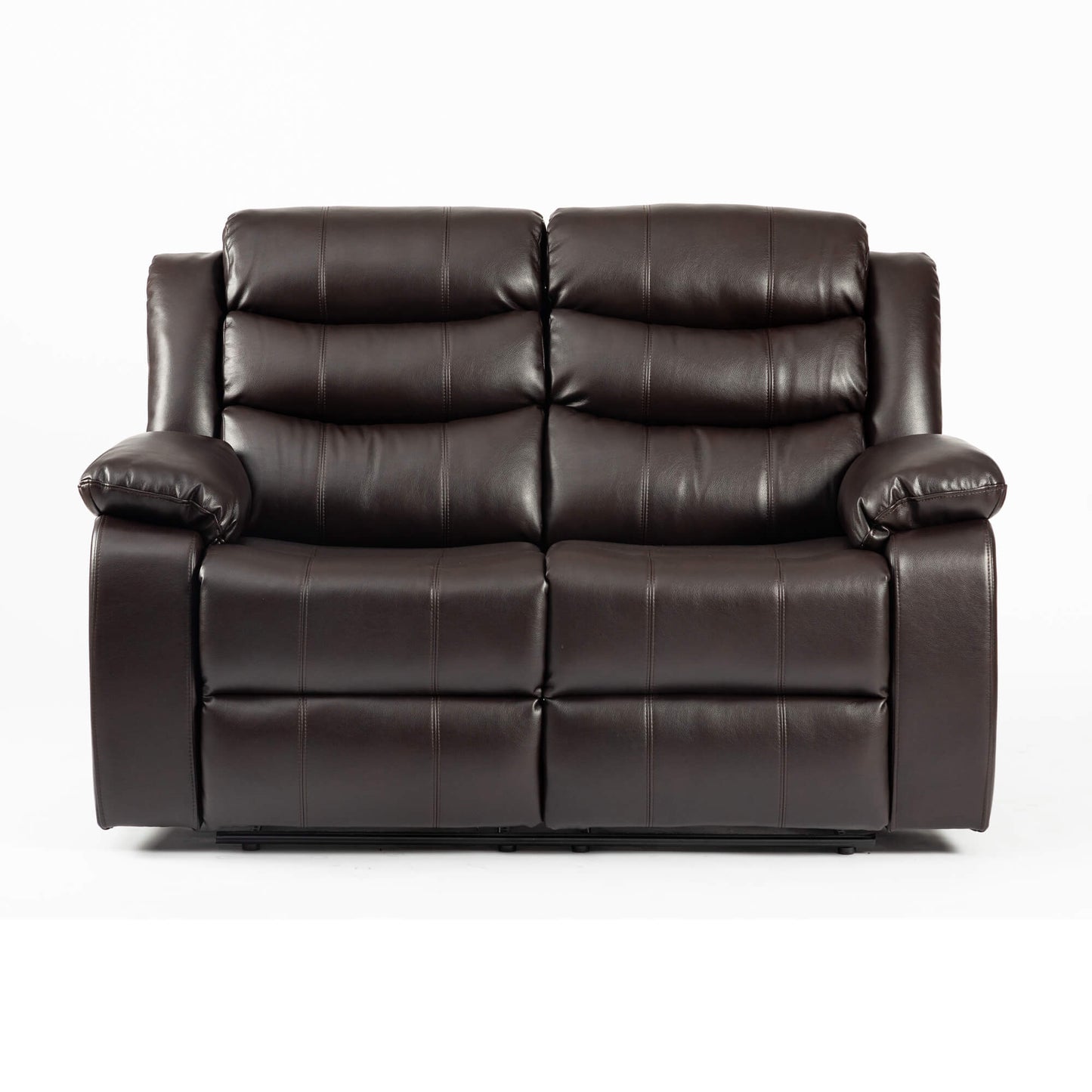 Turin Recliner Leather Aire 2 Seater Brown