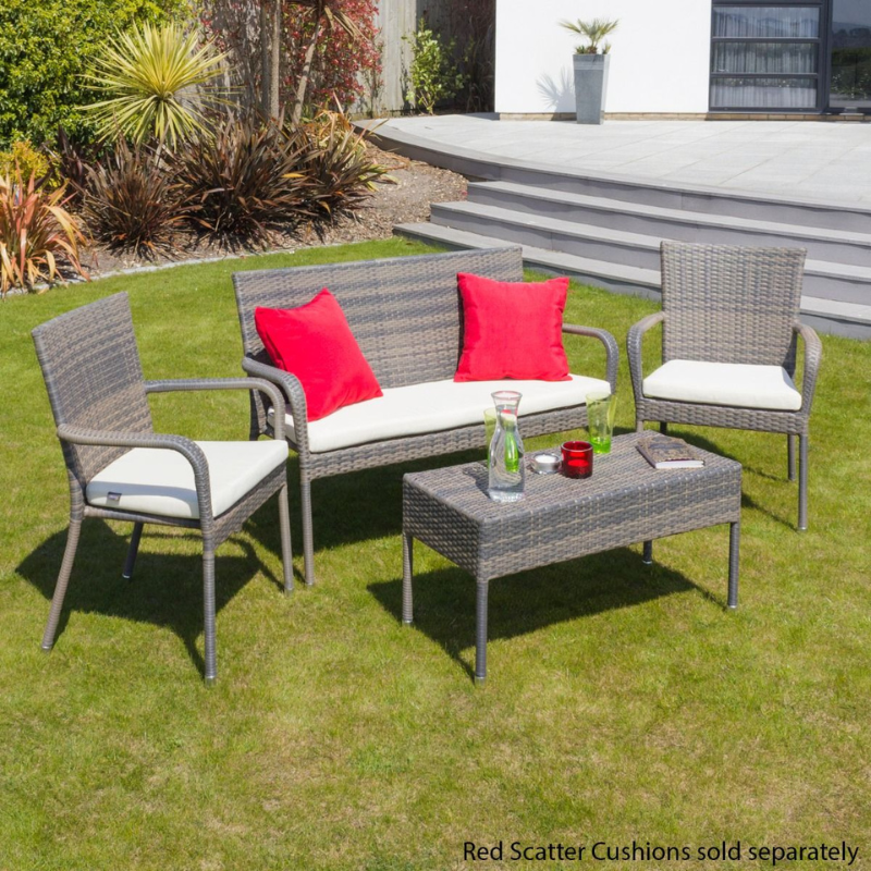 4 Seater Lounge Set in Walnut Natural Winchester Rattan-JE Retailonline