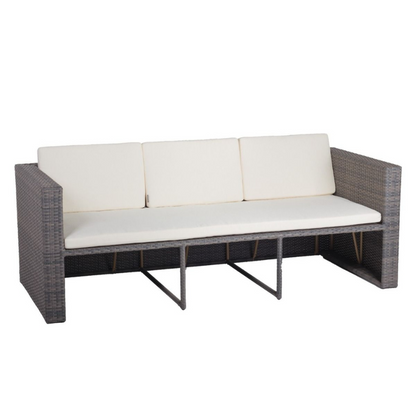 5 Seater Lounge Set in Walnut Natural Mayson Rattan-JE Retailonline