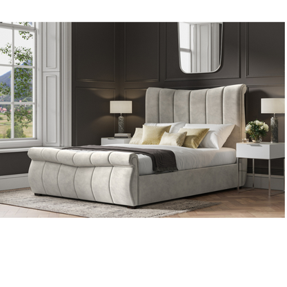 Emporia Bosworth Velvet Ottoman Bed-JE Retailonline