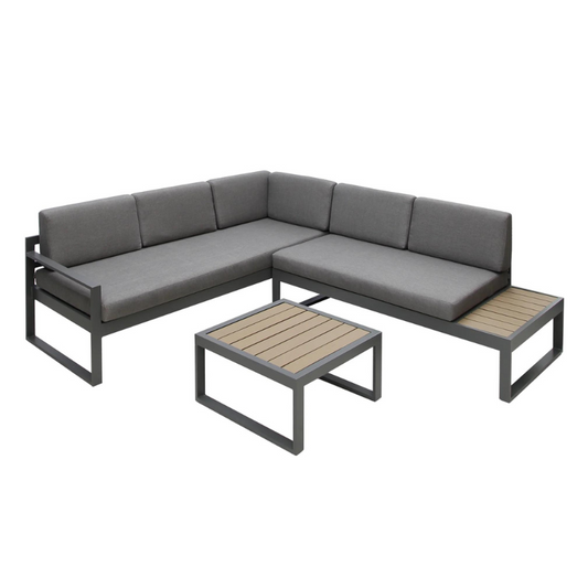 Positano 5 seat outdoor aluminium garden Sofa set with coffee table-JE Retailonline