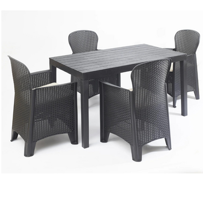 The Campania 4 Seat Rattan Outdoor Table and Chairs-JE Retailonline