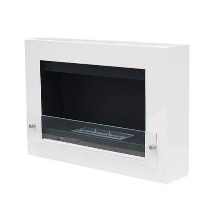 Wall Mounted Nebraska White Biofireplace