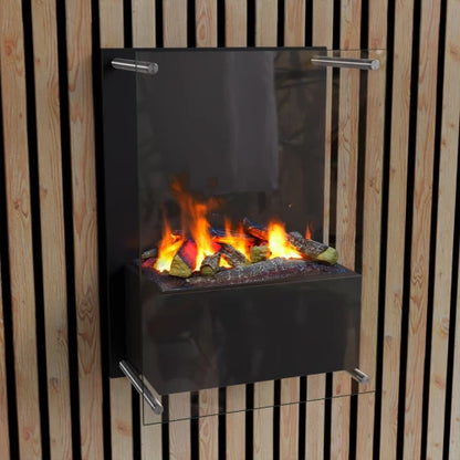 Dark Slate Gray Yosemite - Black - Wall Water Vapor Fireplace