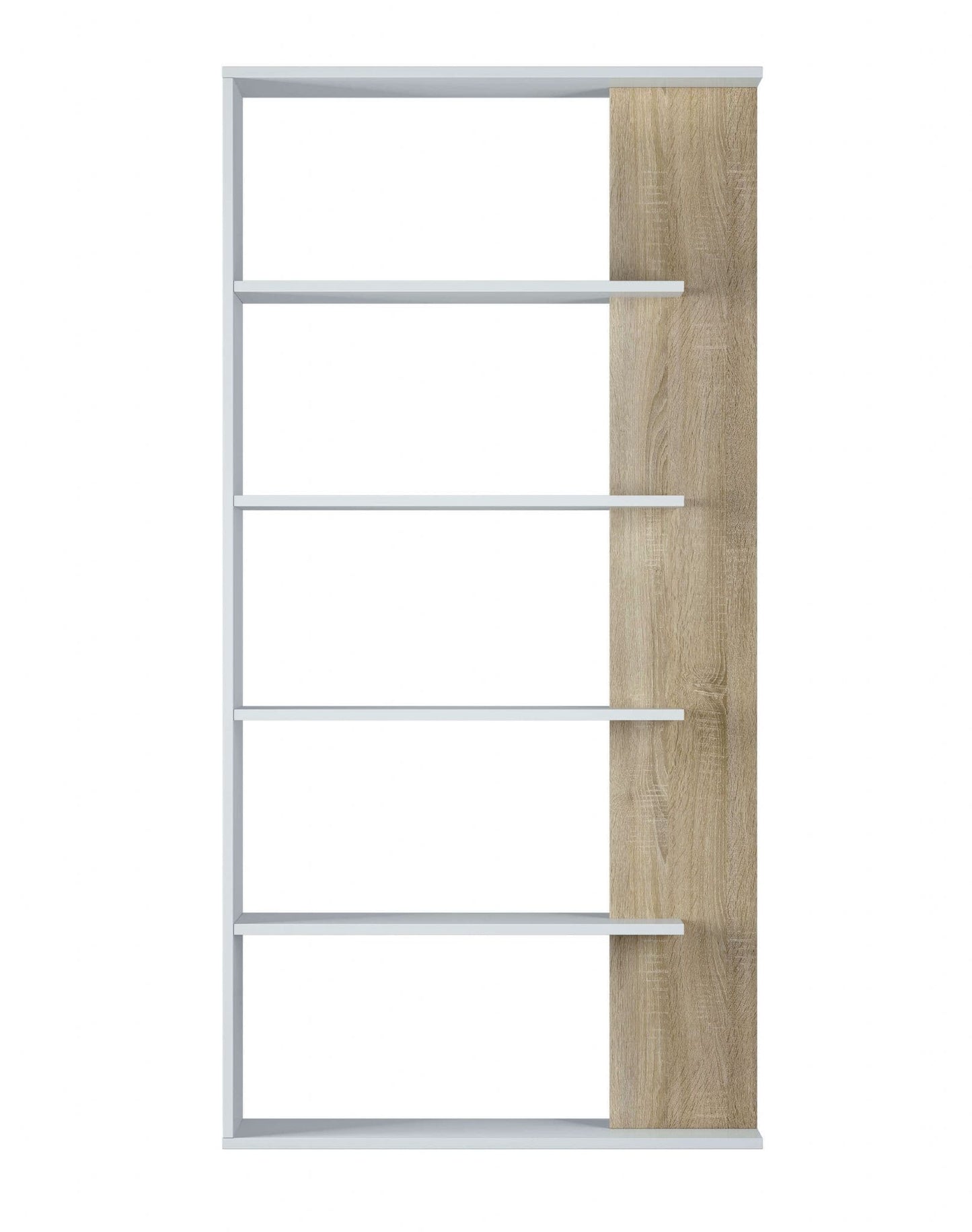 Adila White and Oak Effect Bookcase