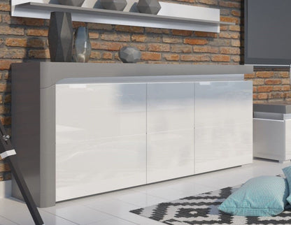 Grey and White Sideboard | 3 Door Sideboard | J&E Retailonline