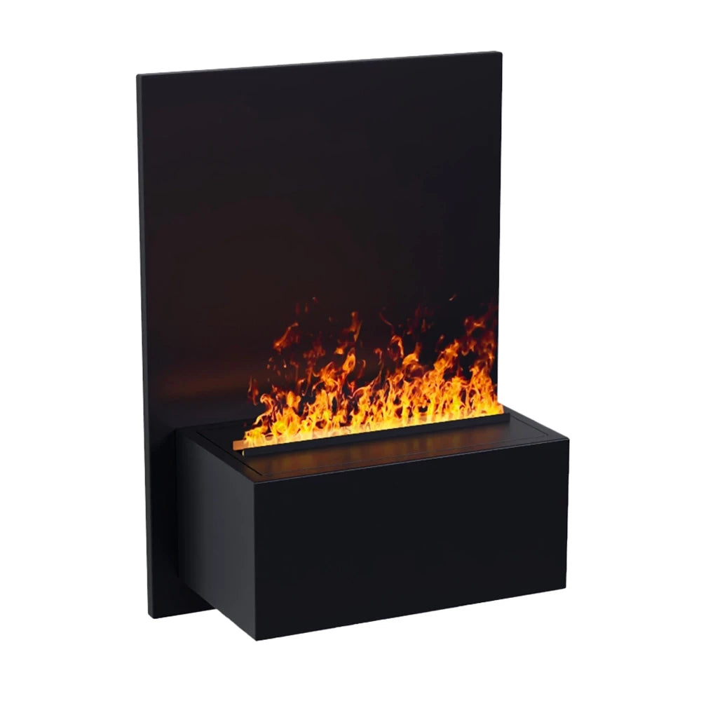 Brekke  Black  Wall-mounted Steam Fireplace