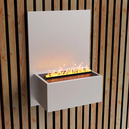 Dim Gray Brekke  Wall-mounted Steam Fireplace