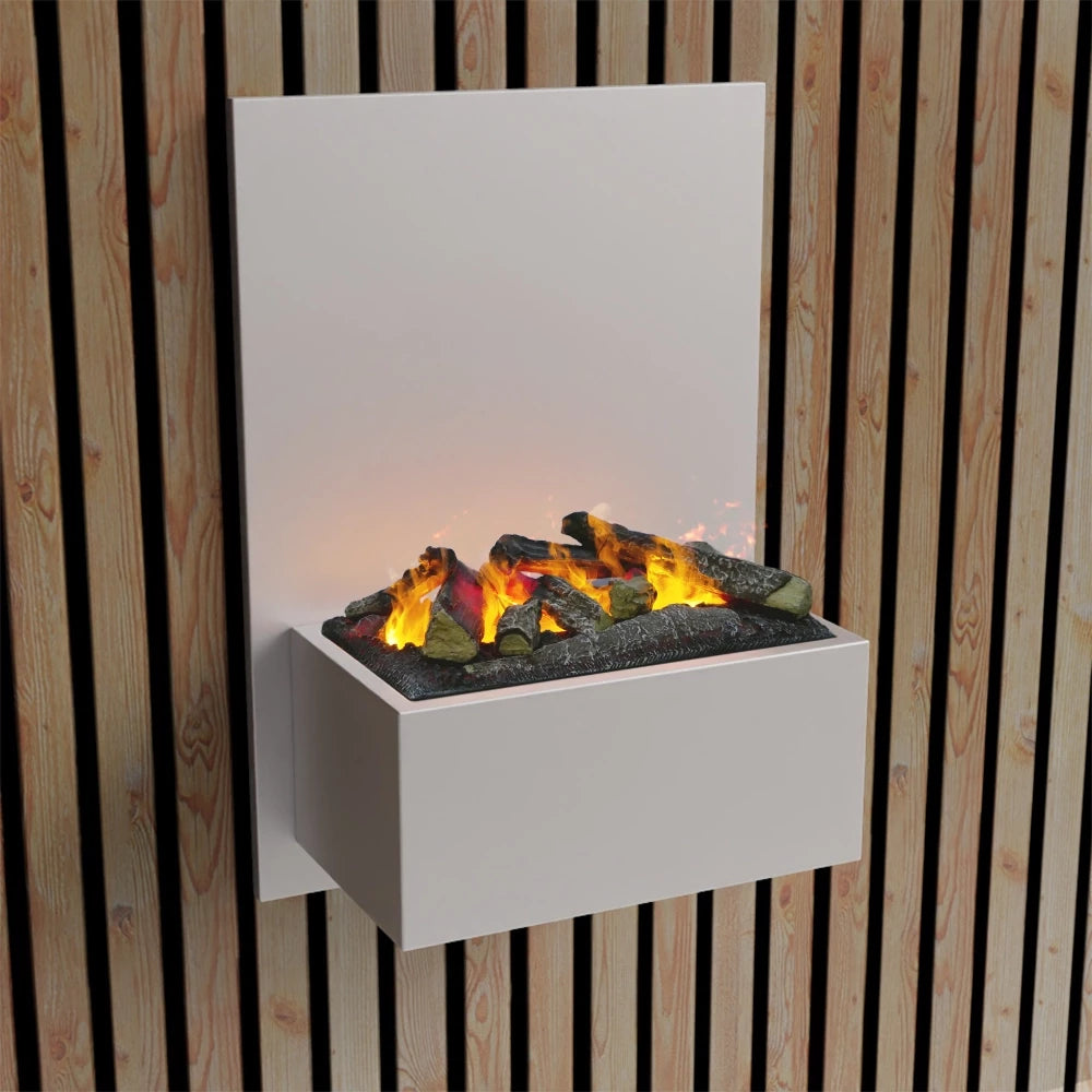 Brekke  Wall-mounted Steam Fireplace white 