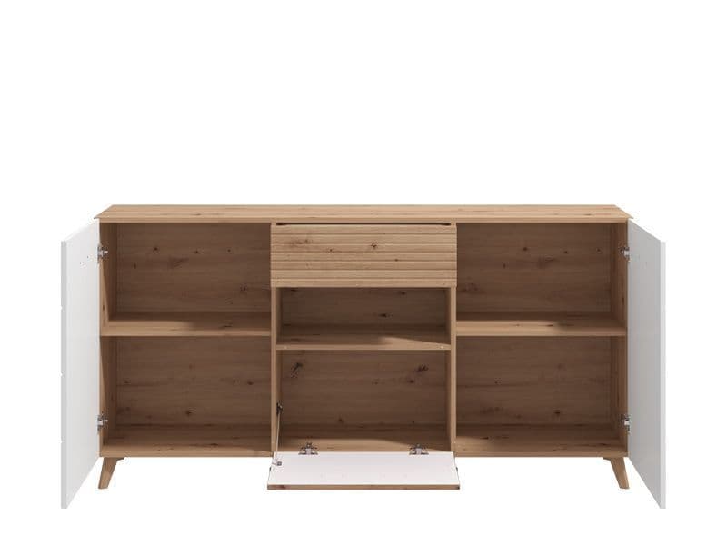 White Oak Sideboard | White Gloss Sideboard | J&E Retailonline