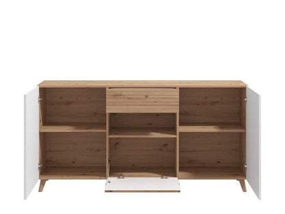 White Oak Sideboard | White Gloss Sideboard | J&E Retailonline