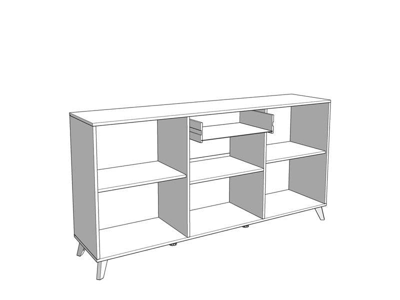 White Oak Sideboard | White Gloss Sideboard | J&E Retailonline