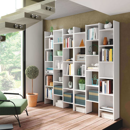Cadiz White Gloss Triple Bookcase