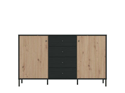 Oak Black Storage Sideboard | Oak Storage Sideboard | J&E Retailonline