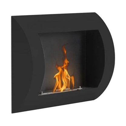 Dark Slate Gray Stainless Steel Bio Wall Fireplace Ocean