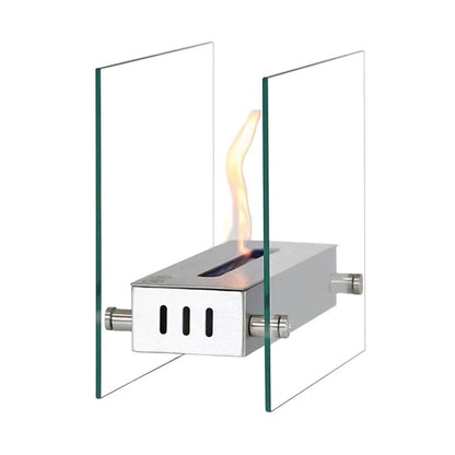 Steel and Glass Bio Fireplace 