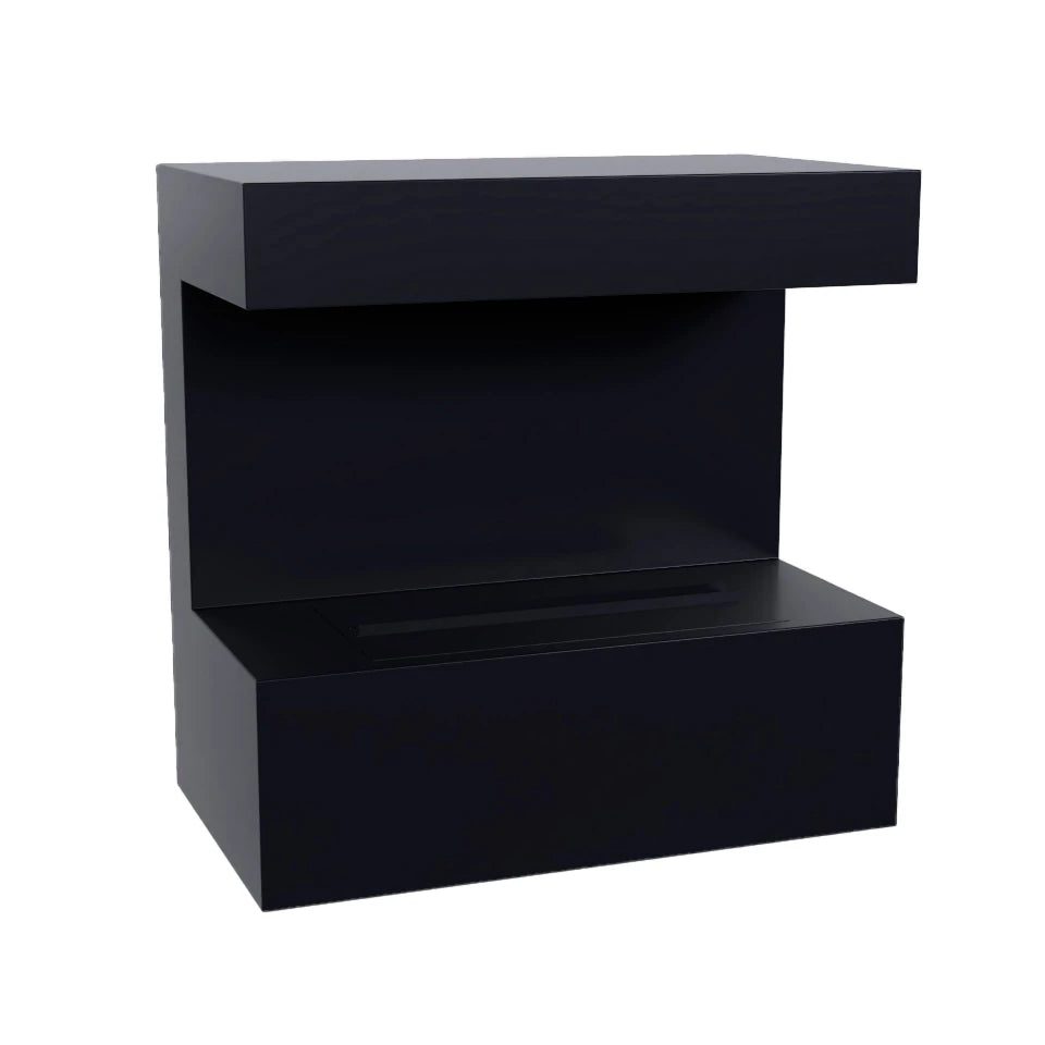 Black Late Black Wall-mounted Water Vapor Fireplace