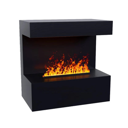 Black Late Black Wall-mounted Water Vapor Fireplace